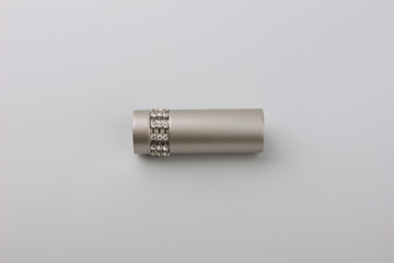 Tips for curtain poles on a white background. Ending for curtain eaves. Finials for curtain cornices.