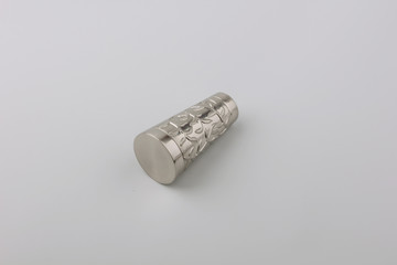 Tips for curtain poles on a white background. Ending for curtain eaves. Finials for curtain cornices.