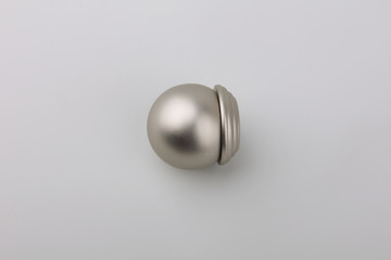 Tips for curtain poles on a white background. Ending for curtain eaves. Finials for curtain cornices.