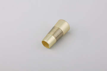 Tips for curtain poles on a white background. Ending for curtain eaves. Finials for curtain cornices.