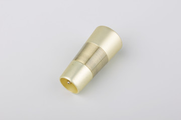 Tips for curtain poles on a white background. Ending for curtain eaves. Finials for curtain cornices.