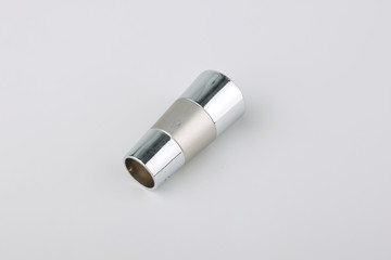 Tips for curtain poles on a white background. Ending for curtain eaves. Finials for curtain cornices.