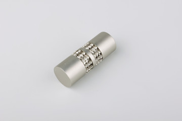 Tips for curtain poles on a white background. Ending for curtain eaves. Finials for curtain cornices.