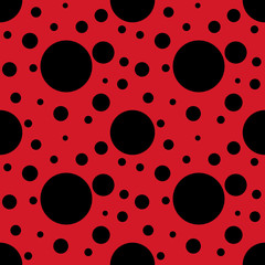 Ladybug pattern  Seamless vector