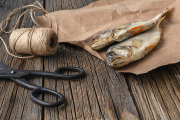 Dead dry salty fish - snack to beer