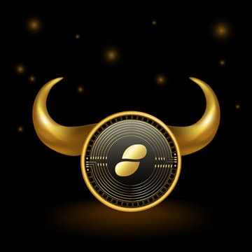 Status Cryptocurrency Coin Bull Market Background