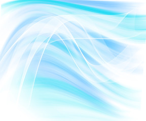 Abstract blue background, abstract lines twisting into beautiful bends
