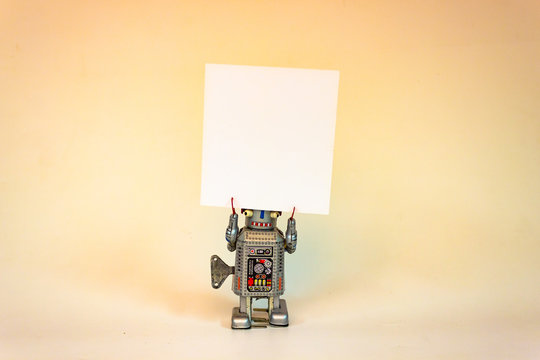 Robot with Sign