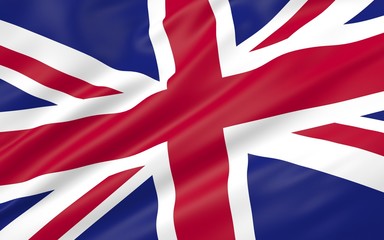 3D illustration of UK flag