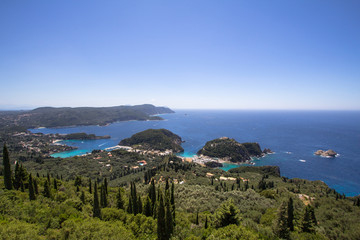 Palaiokastritsa on the island of Corfu, Greece