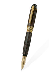 A wooden pen for signing documents.