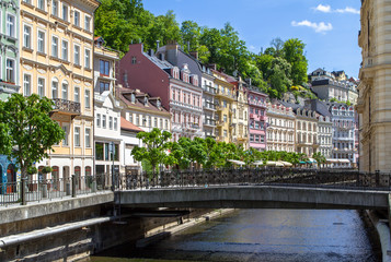 Beautiful buildings of Karlovy Vary, Czech Republic