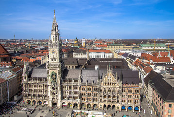 Fototapeta na wymiar Panorama view of Munich, Germany