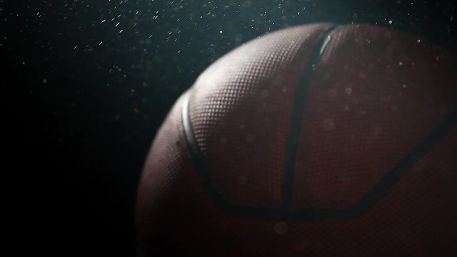 Basketball ball dark background 