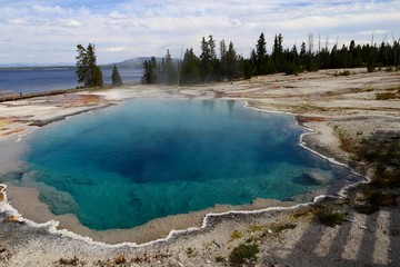  thermal spring West Thumb Geyser Basin area, Yellowstone National Park, Wyoming, USA