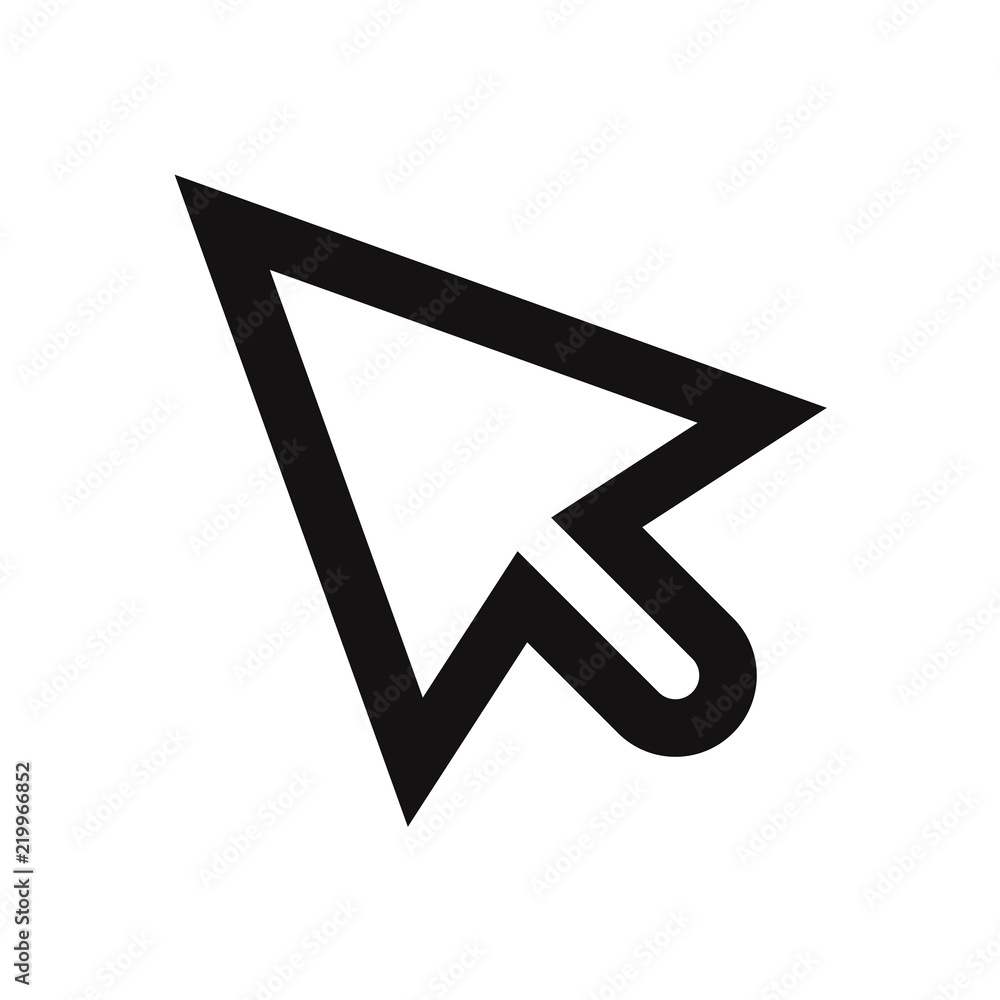 Poster cursor vector icon. mouse, pointer, click symbol
