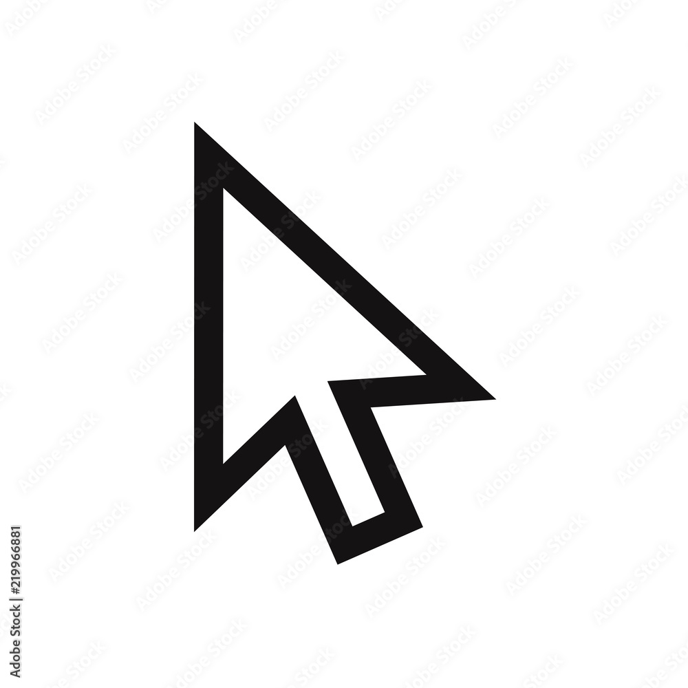 Poster cursor vector icon. mouse, pointer, click symbol