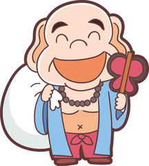 布袋尊のイラスト素材