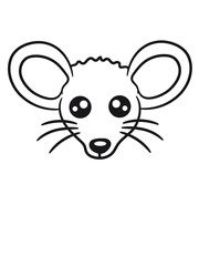 kopf gesicht maus süß niedlich klein nager hamster comic cartoon clipart