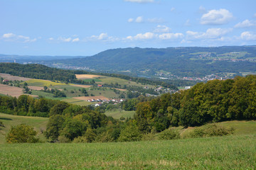 Obraz premium Blick über Kaisten auf Murg am Rhein, Schwarzwald