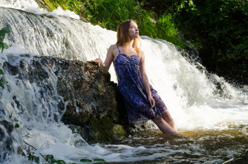 the girl in the waterfall