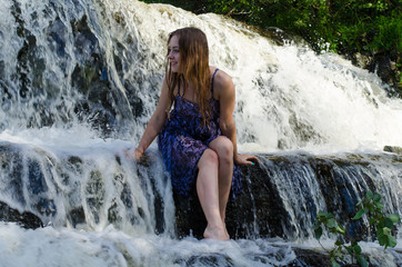 the girl in the waterfall