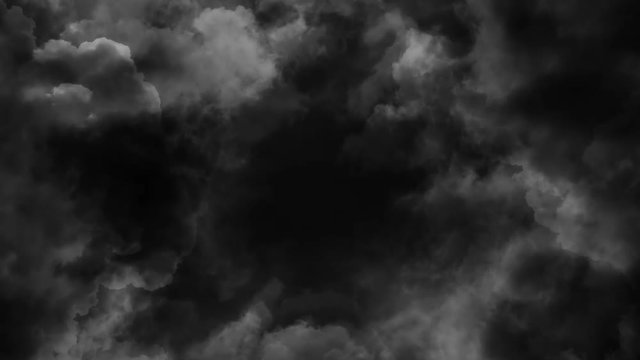 Dark storm clouds background loop animation