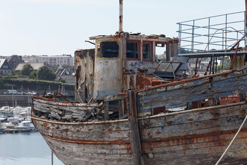 cimetière de navire à Camaret/Mer, Bretagne, France
