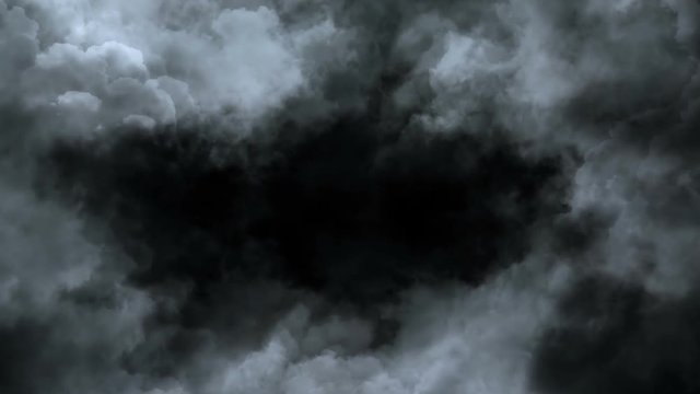 Dark storm clouds background loop animation