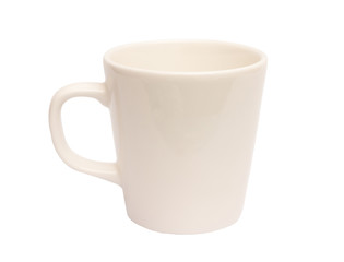 White coffee cup, isolate on white background, clipping path