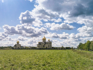 Fototapeta na wymiar Church under the clouds.