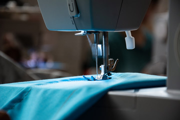 Fabric in a Sewing Machine