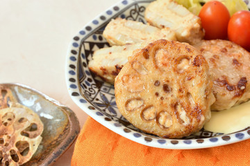 レンコンの挟み焼き