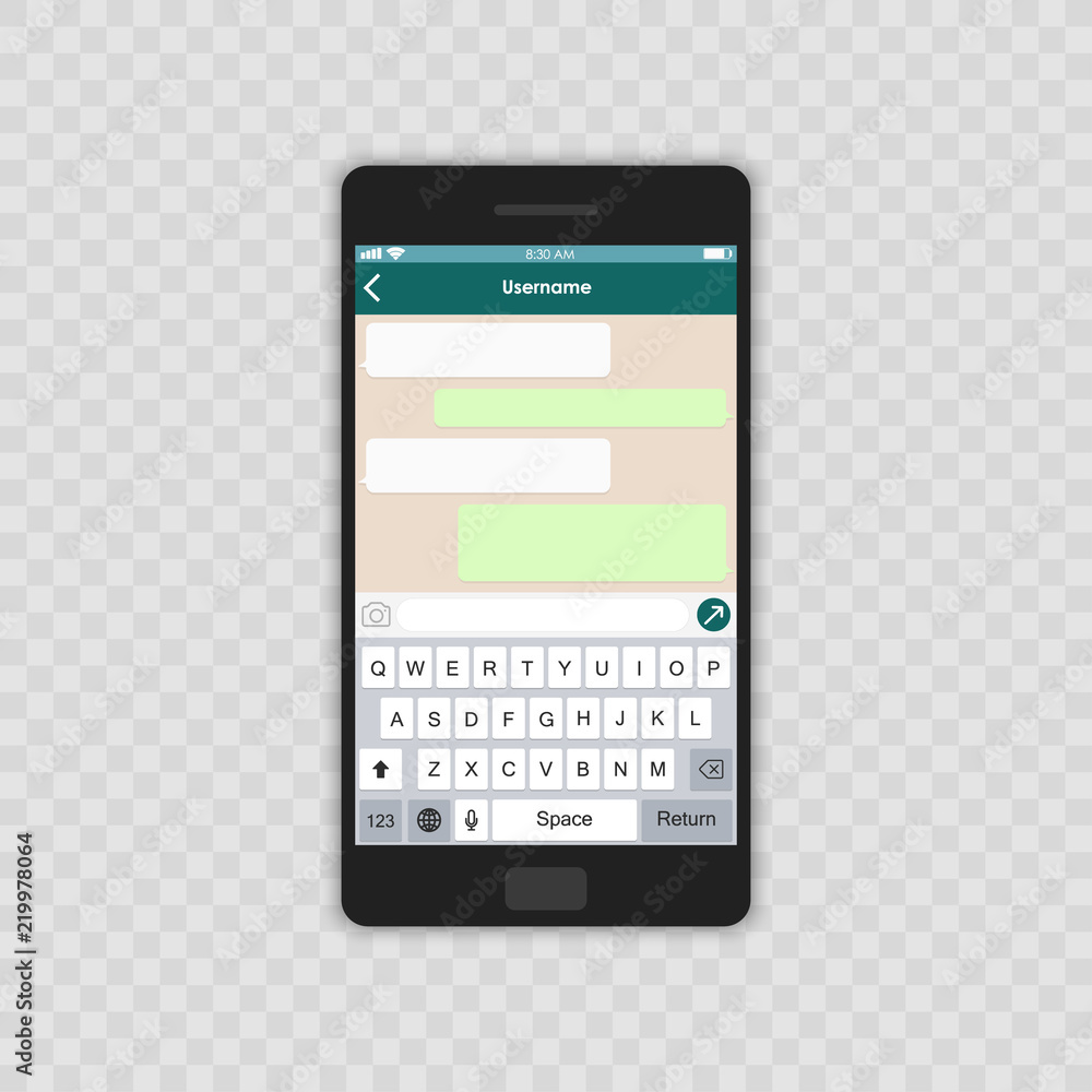Poster social network concept. blank template. messenger window. chating and messaging concept. chat app te