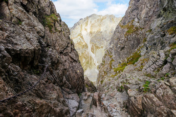 Dangerous Hiking Trail (Orla Perc at Kozia ) in the High Tatra