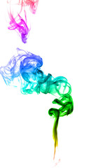 Abstract multicolored smoke