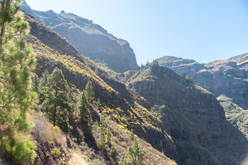 Fototapeta na wymiar Blick in die Berge bei El Hornillo Gran Kanaria
