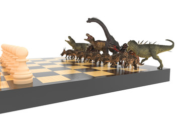 шахматы с динозаврами начало