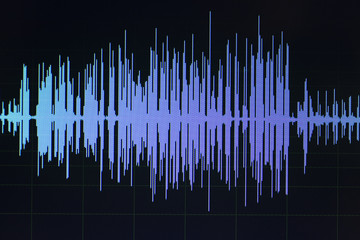 Audio sound wave studio editing