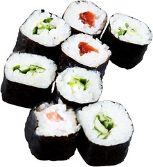 Japanese Cuisine, Hosomaki Sushi - Isolated