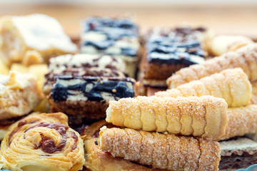 platter with cakes