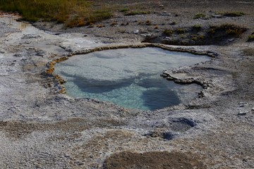 Fototapeta na wymiar Spring Pool, Upper Geyser Basin, Yellowstone National Park, Wyoming, USA