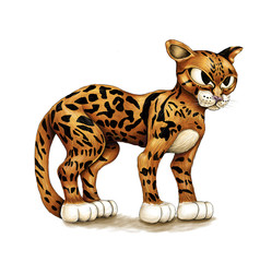 Tigrillo. angry tiger