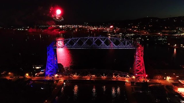 Fourth of July Firework Display in Duluth, Minnesota