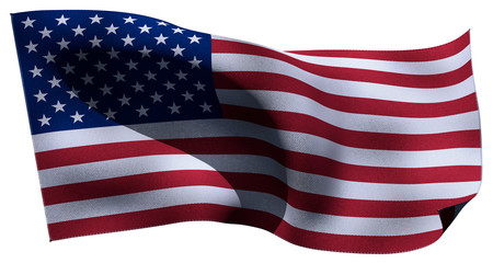 Obraz premium Amerykańska flaga USA. Renderowania 3D