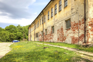 Fototapeta na wymiar The city of Chernyakhovsk. Castle of Insterburg. Farm buildings