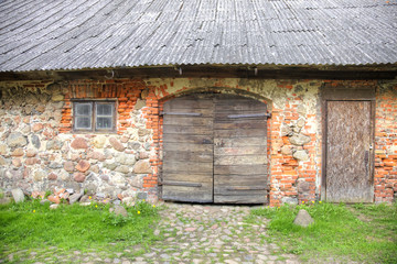 The city of Chernyakhovsk. Castle of Insterburg. Farm buildings