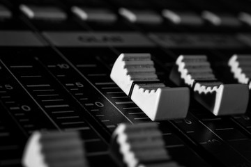 White Digital Audio Faders