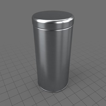 Round tea canister