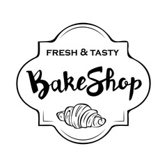 A signboard, a logo, a template for a bakeshop, a bread store, an element of decor. Fresh bread and pastries. Vector